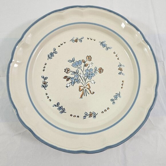 Cordella Bluet Hand Decorated 7 ¾” Stoneware Salad Luncheon Plates – Set of 4 - Picture 11 of 14